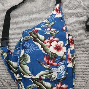 Floral Blue Crossbody Bag